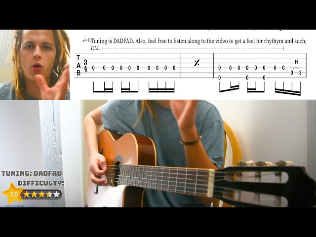 Pirates of the Caribbean Theme Fingerstyle Guitar Tutorial [TABS onscreen]!
