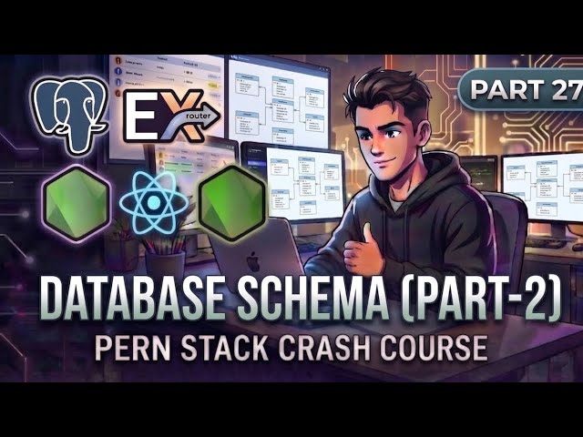 Database Schema (Part-2) | Part 27 | PERN Stack University Dashboard Tutorial | Crash | @cracktrifac