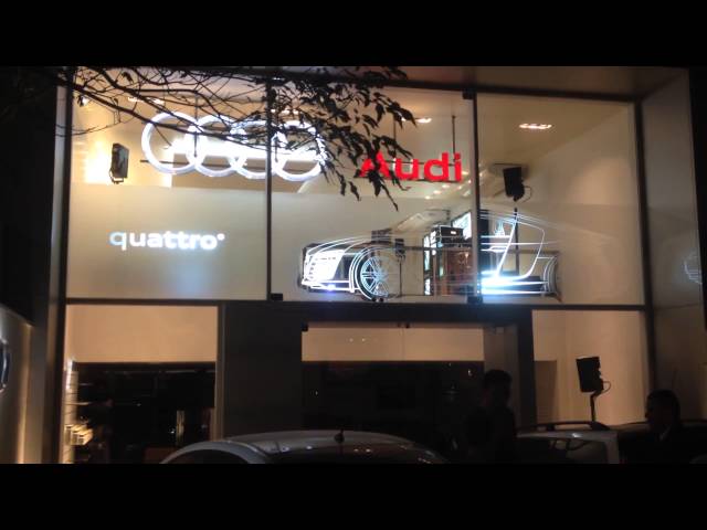 3D Mapping Projection Audi Lounge test