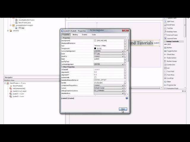 Insert an image in a Java GUI using Netbeans