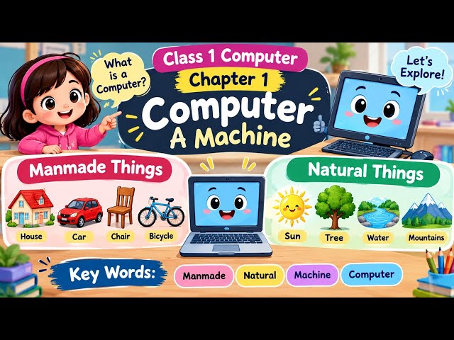 Computer: A Machine | Class 1 Computer | Natural & Man-Made Things | Machines | Computer Basics