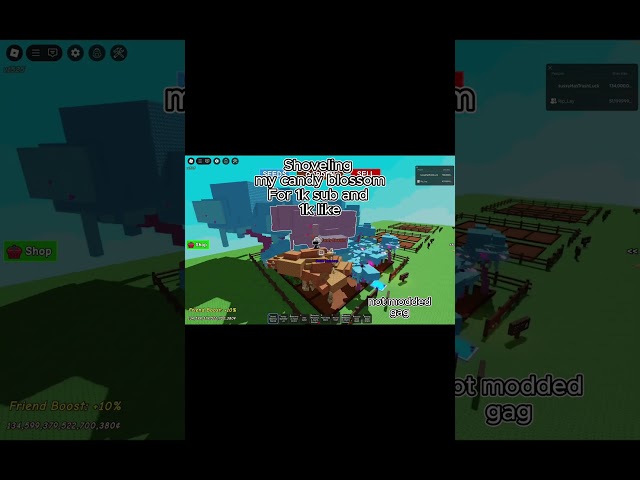 Shoveling my CandyBlossom Tree 🌸 Grow a garden  #growagardenroblox #roblox #gaganpratapmaths