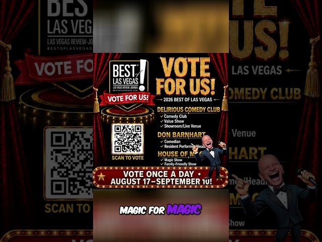 Delirious Comedy Club Best of Las Vegas 2026 Awards Vote NOW! #shorts