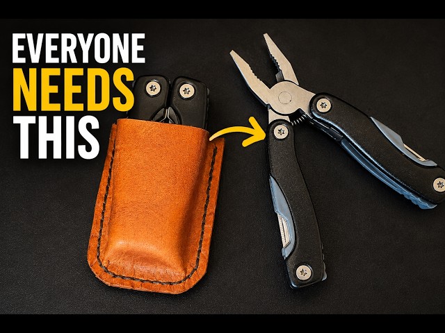 I Made a Custom Leather Multitool Sheath | Wet Molding