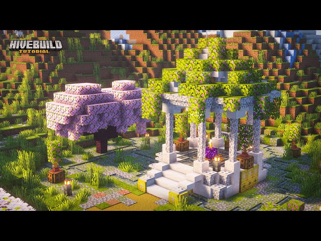 Minecraft Gazebo Tutorial | How to Build a Beautiful Garden Pavilion