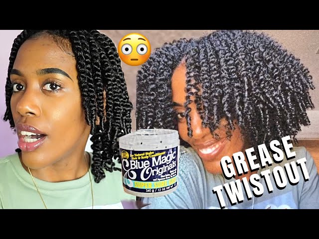 USING BLUE MAGIC HAIR GREASE (WHITE JAR) FOR MY TWISTOUT - I AM SHOOOOKKKK!!! | NATURAL HAIR