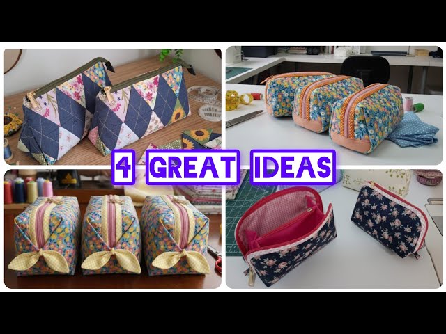 From Trash to Treasure: 4 High-End Makeup Bags from Scrap Fabric & Old Jeans!