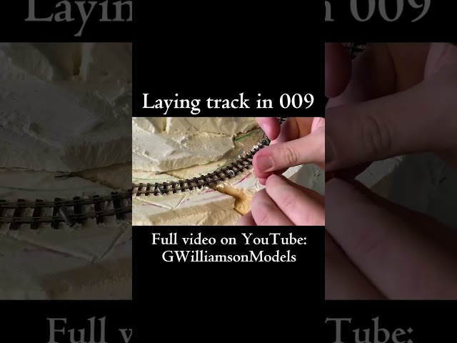 Laying track in 009! #track #narrowgauge #train #00scale #hornby #bachmann