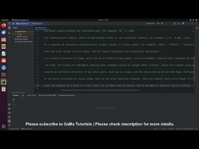 #3 Python data types Integer, Float, String | Python Tutorials for Beginners  | GaMa Tutorials