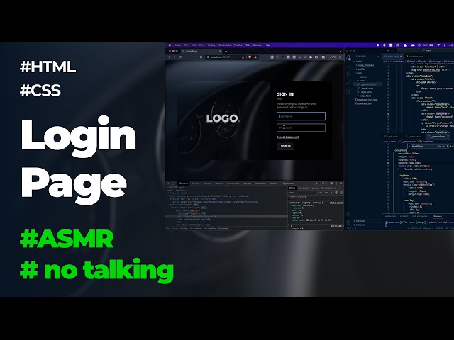 ASMR Coding - HTML CSS Login page - No Talking
