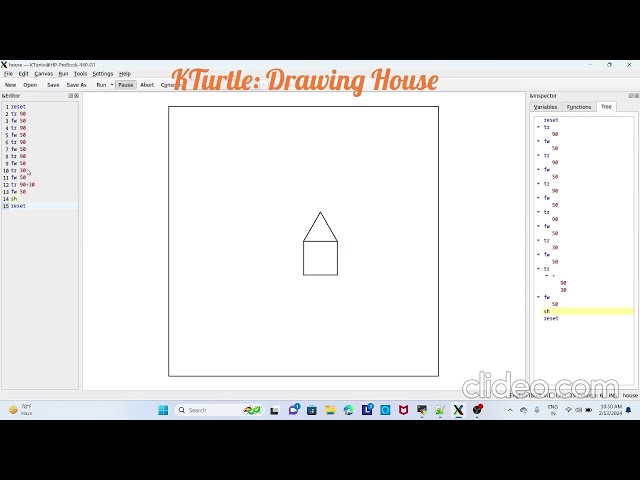 KTurtle Draw House | Learn basic coding in Kturtle | Coding with Kturtle | Kturtle tutorials