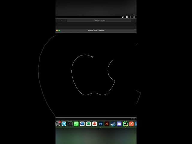 Real Apple Logo in Python turtle 🍏 #shorts #coding