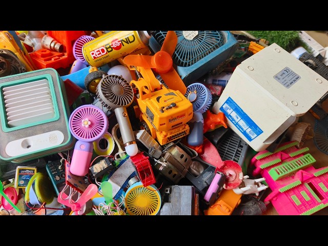 how to make awesome ideas from scrap / breaking and opening toys / dcmotor fan