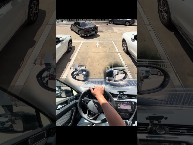 A real life left hand reverse parking method, easy to understand for beginners #tips #car #driving