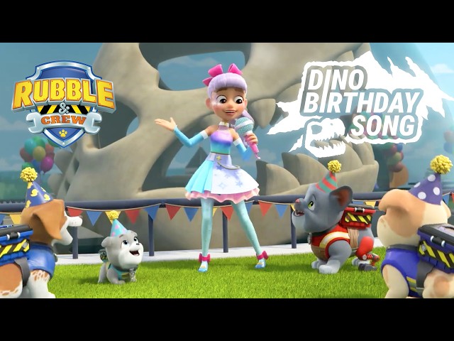Dino Birthday Song 🦖 | Official Rubble & Crew Music Video 🎵 | Songsfor Kids