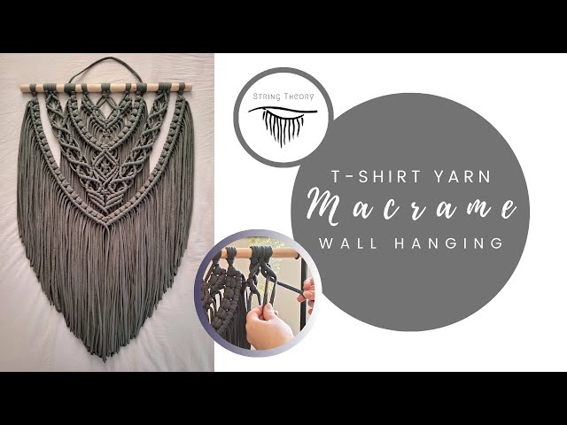 How to make a Macrame Wall Hanging using T-shirt Yarn | DIY tutorial | Intermediate | Step by Step