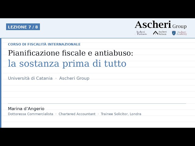 Tax Planning and Anti-Abuse: Substance Above All | International Taxation (7/8)