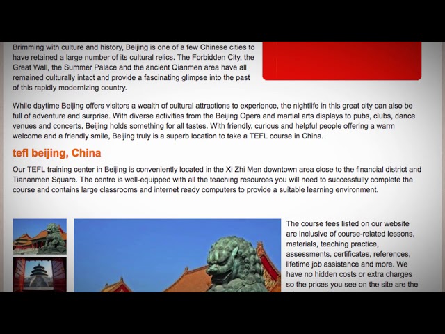 TEFL / TESOL Course in Beijing, China | Teach & Live abroad!