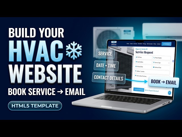 ❄️ Service Request Form Demo | HVAC Company Website Template