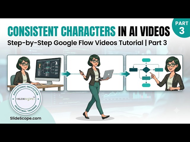 How to Create Consistent Characters in Google Flow Videos | Step-by-Step AI Video Tutorial - Part 3