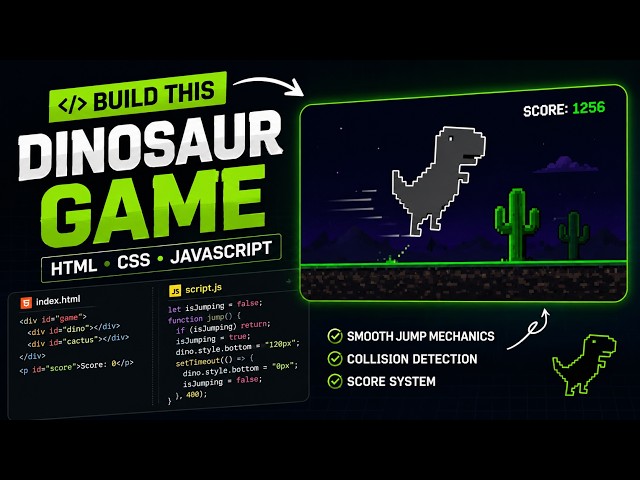 I Built a Modern Dinosaur Game with HTML, CSS & JavaScript