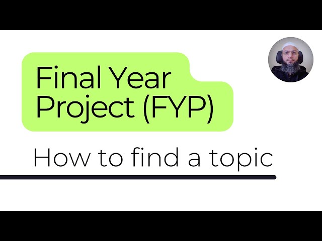 How to Start your Final Year Project | recluze