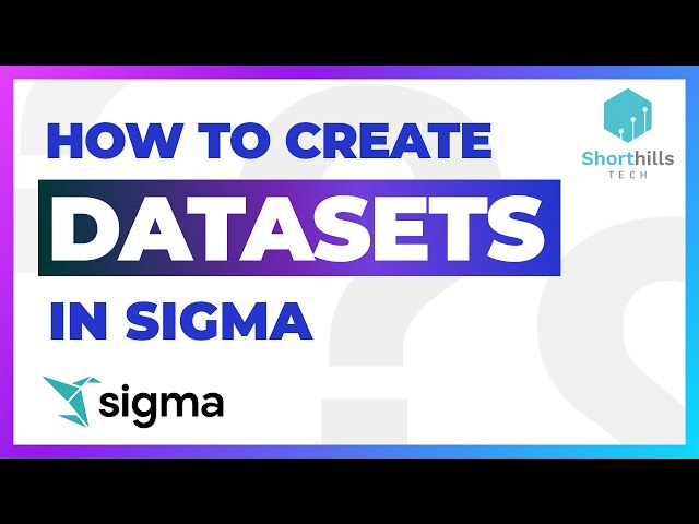 1. How to create Datasets in sigma!! Datasets!!Data Modelling !!Data Transformation!!Sigma Computing