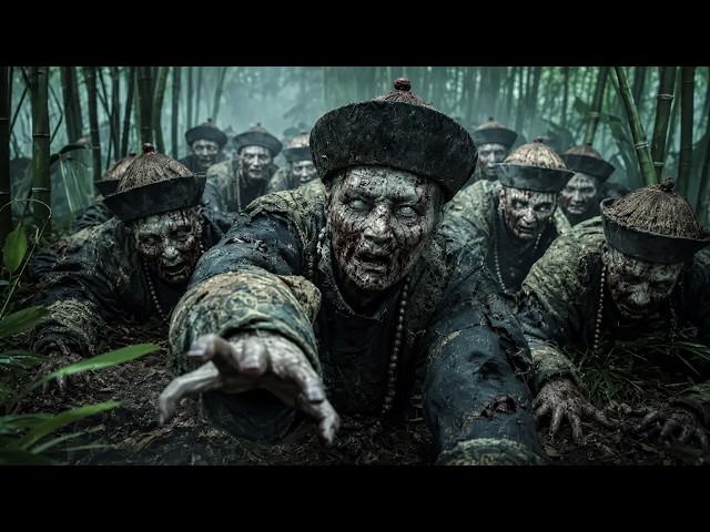 【FULL MOVIE 4K】Hordes Of Qing Dynasty Zombies Crawl Forward In Dark Bamboo Forest!