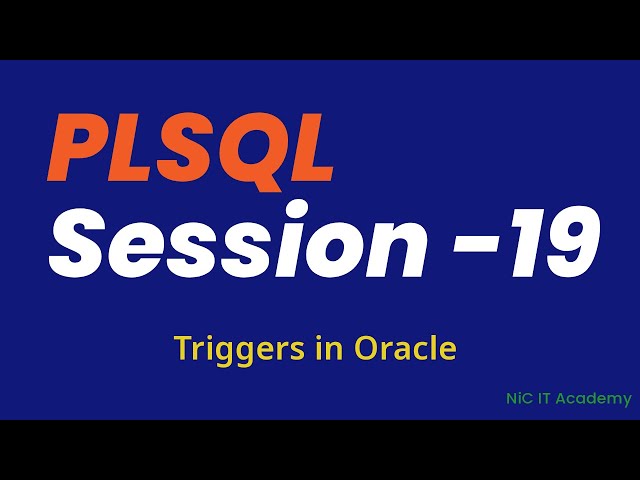 Oracle PL/SQL Tutorial Day -19 ✅ Triggers in Oracle✅ PL/SQL Interview Questions