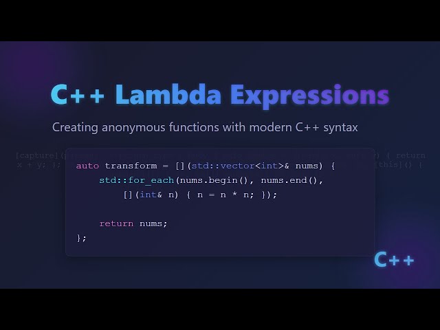 C++ Lambda Expressions: Anonymous Functions Explained for Beginners!