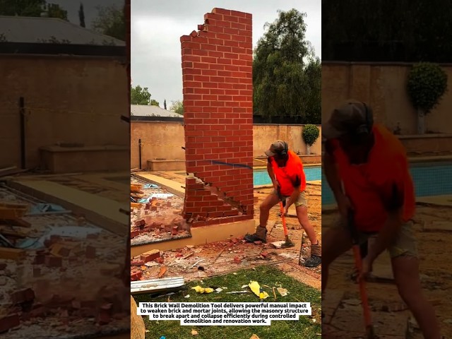 Brick Wall Demolition Tool Breaks Masonry With Heavy Impact for Fast Manual Structural Removal