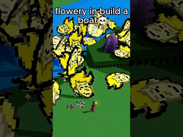 flowery in build a b**t💀#roblox #deltarune #flowery #chapter5 #buildaboat #babft #shorts