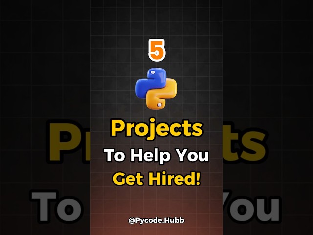 Python Projects ideas to get you Hired  #python3