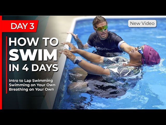 Day 3 - Adult Beginner Swimming Lessons - How To Swim in 4 Days For Beginners
