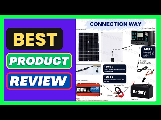 SOECOPO 6000W Solar System Complete Kit, 12V to 110V/220V