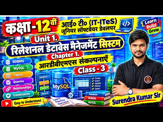 Class 12 IT | Junior Software Developer |L-3 Chapter 1 | DBMS Concepts | Database Management System