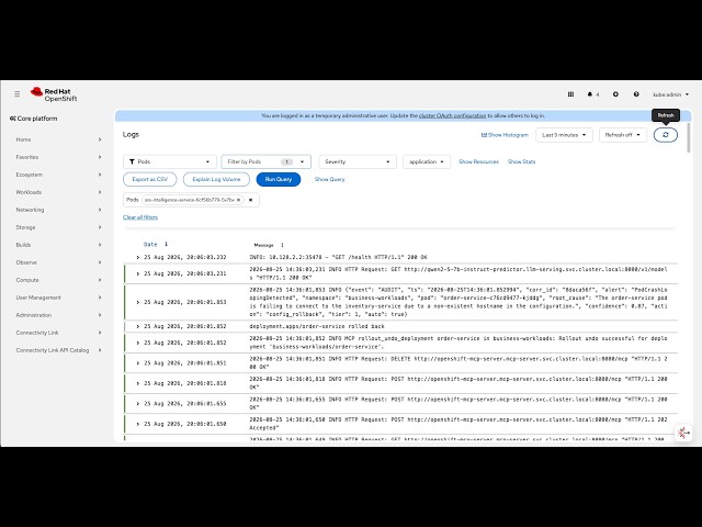 Autonomous Self-Healing OpenShift: LLM-Driven Incident Remediation (Architecture + Live Test)