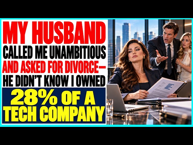 My Husband Called Me Unambitious and Asked for Divorce—He Didn’t Know I Owned 28% of a Tech Company