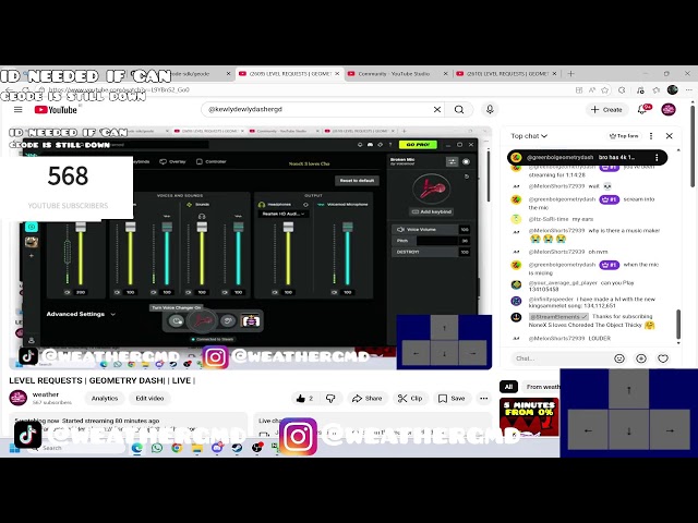 LEVEL REQUESTS | GEOMETRY DASH| | LIVE |