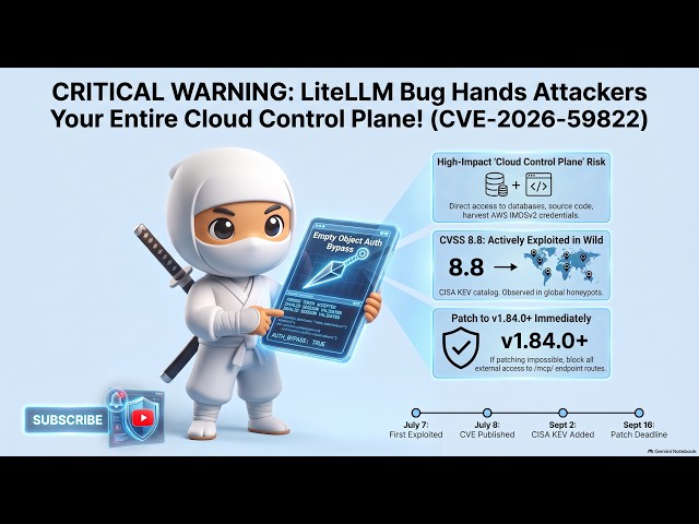 CRITICAL WARNING: LiteLLM Bug Hands Attackers Your Entire Cloud Control Plane! (CVE-2026-59822)
