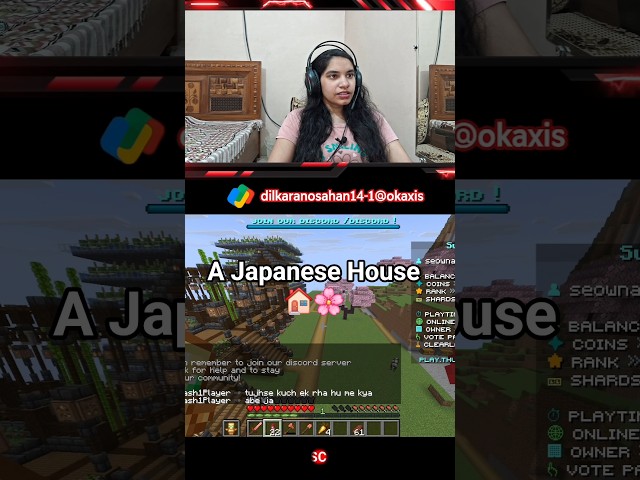 Lemme fly with my Elyta Wings and show you a Japanese house in Minecraft Game 🎮 #gaming #minecraft