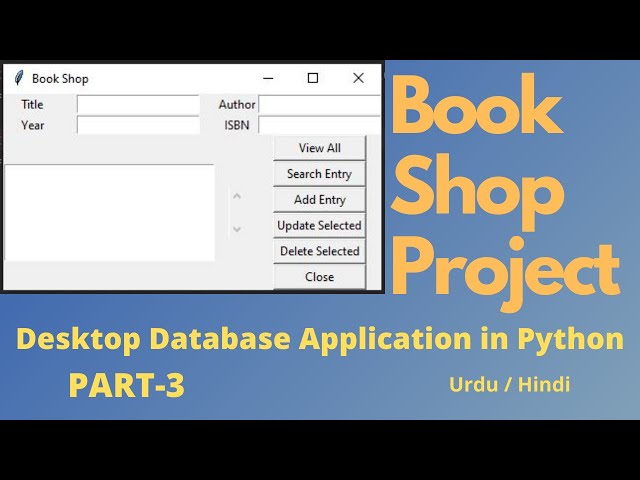 Book Shop Project in Python Part-3 | Book Store Project | Python project | python project ideas