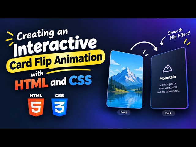 Creating an Interactive Card Flip Animation with HTML and CSS