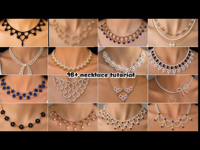 16+ necklace step-by-step full tutorial…🤍✨