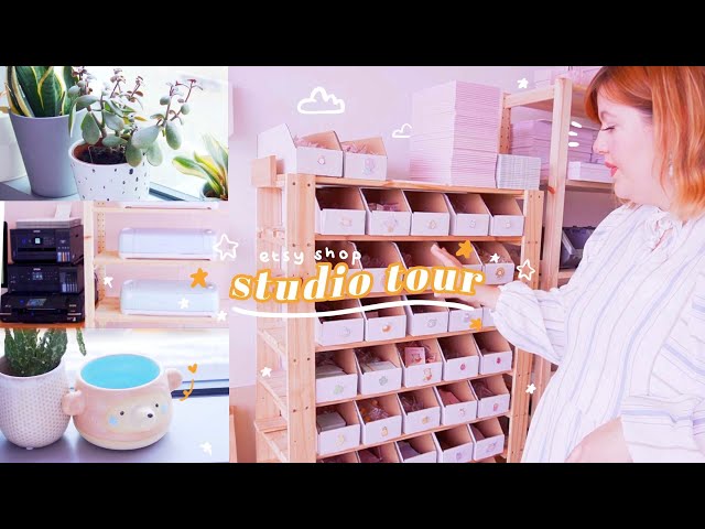 STUDIO TOUR OF A FULL TIME ETSY BUSINESS ~ Printers, Machines & More! A Sticker & Stationery Shop