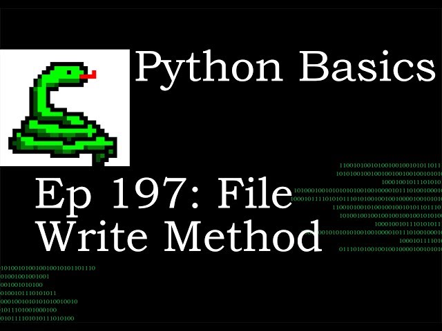 Python Basics File Write Method Using Urllib
