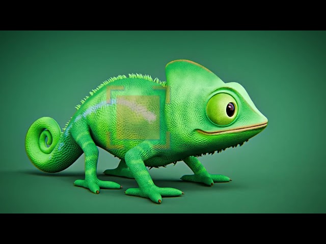3D Chameleon animation test