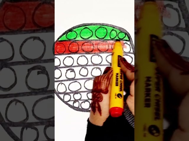 How to Draw Circle Popit Drawing #shorts