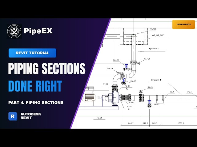 Revit Piping Sections: Dimensions, Tags & Sheet Setup