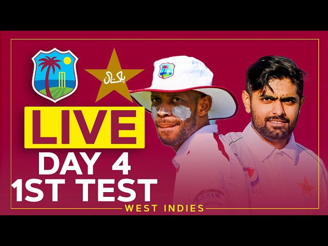 🔴 LIVE | West Indies v Pakistan | 1st Test Day 4